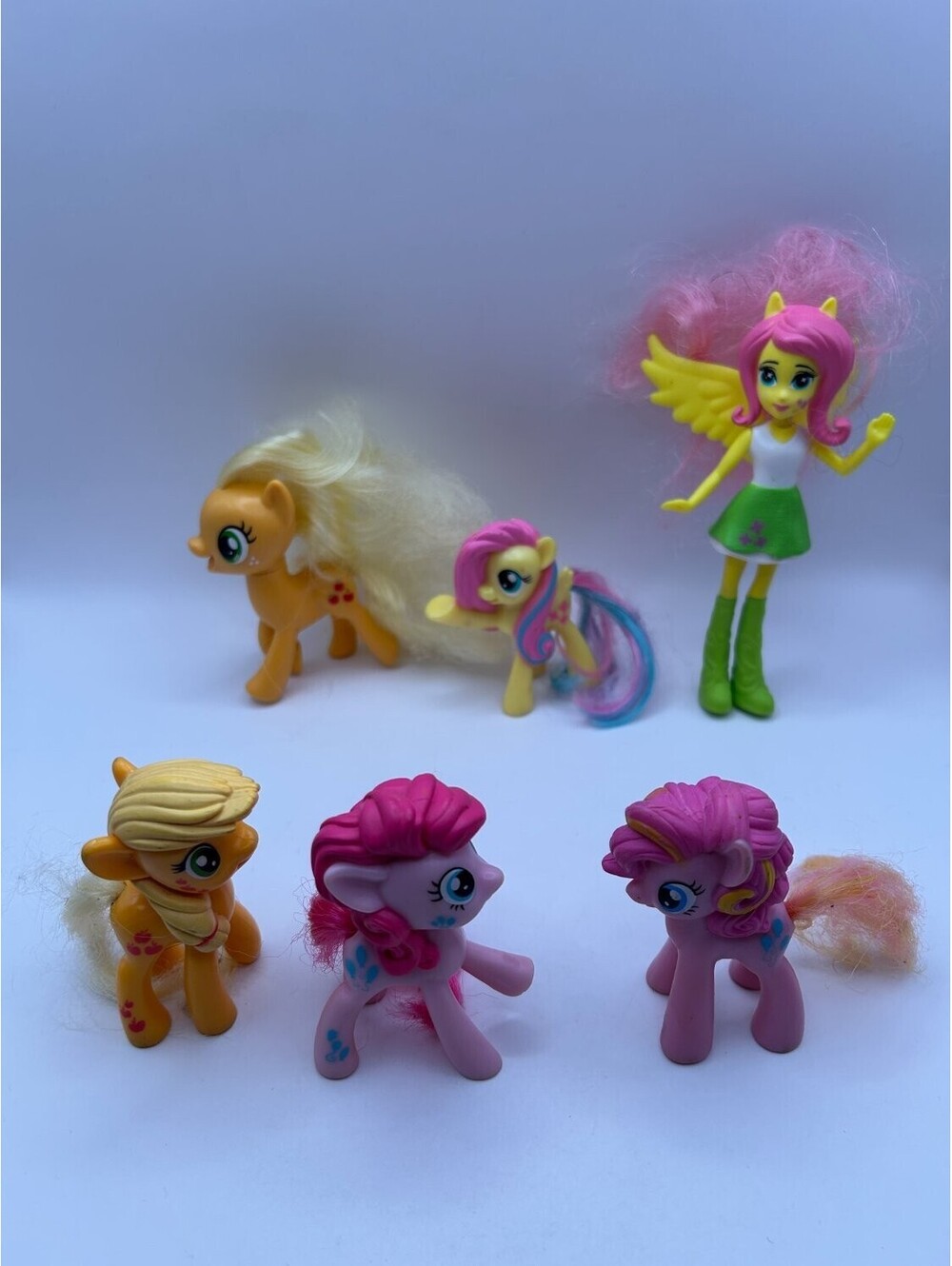 My Little Pony Hasbro Figure Lot Equestria Girls Fluttershy Pinkie Pie Applejack